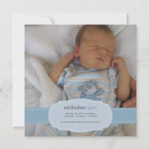 Baby Boy Birth Announcement