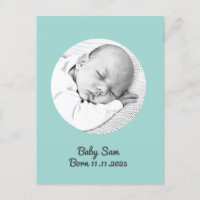 baby boy birth announcement photo name custom 