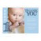 Baby Boy Blue 1st Birthday Thank You Photo Card