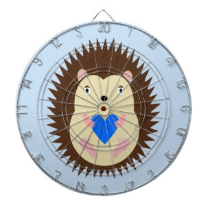 Baby Boy Blue Heart Hedgehog Dartboard