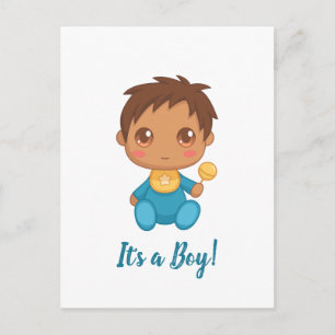 Baby Boy Blue Jumpsuit Postcard