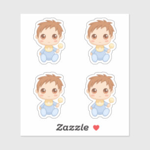 Baby Boy Blue Jumpsuit Set of 4