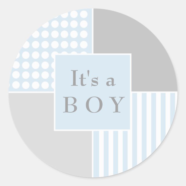 Baby Boy Blue Modern Sticker (Front)