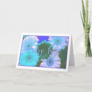 Baby Boy "Blue Moon Daisy" Greeting Card