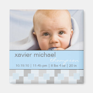 Baby Boy Blue Photo Magnet