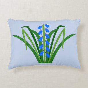 Baby Boy Bluebell Flowers Spring Decorative Cushion