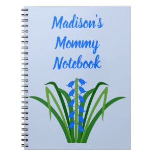 Baby Boy Bluebell Flowers Spring New Mom Notebook