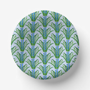Baby Boy Bluebell Flowers Spring Patterned Paper Plate