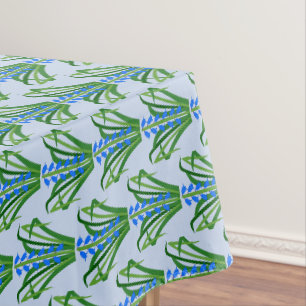 Baby Boy Bluebell Flowers Spring Patterned Tablecloth