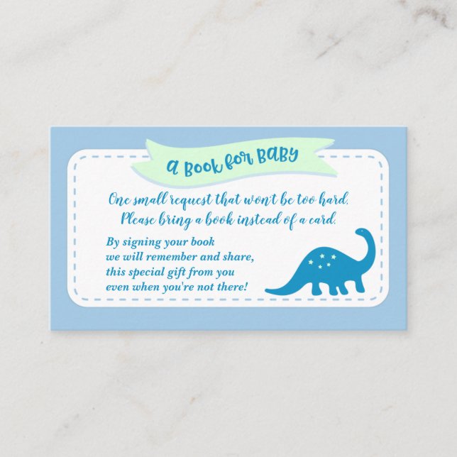 Baby Boy Book Card Request | Baby Shower (Front)