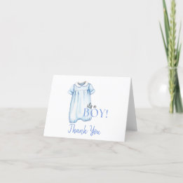 Baby Boy Bubble Thank You Card