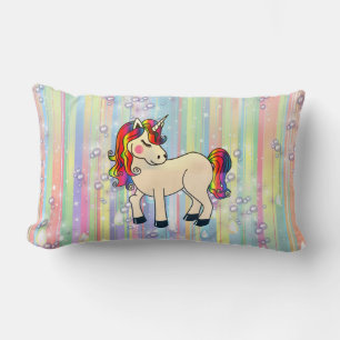Baby Boy Bubbles & unicorns Lumbar Cushion
