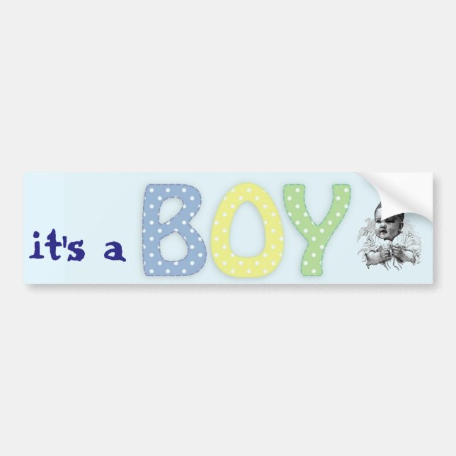 Baby Boy Bumpersticker Bumper Sticker (Front)