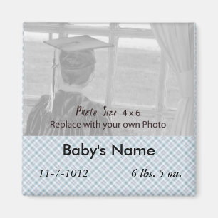Baby Boy Button (Pin)  Announcements Magnet