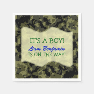 Baby Boy - Camo Themed Baby Shower Napkin