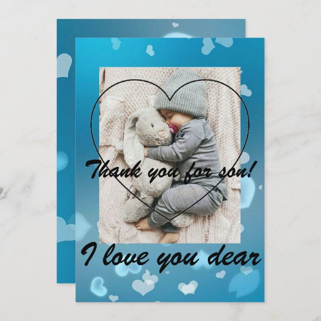 Baby boy card (Front/Back)