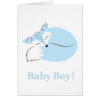 Baby Boy! Card - Baby Blue Fox