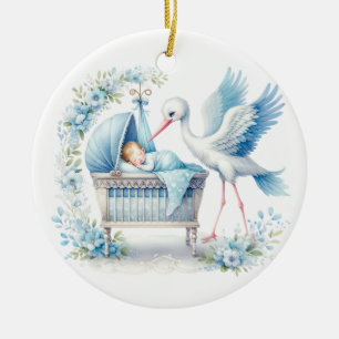 Baby Boy Ceramic Ornament