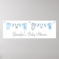 Baby Boy Clothesline Baby Shower Welcome