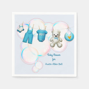 Baby Boy Clothesline In Blue Napkin