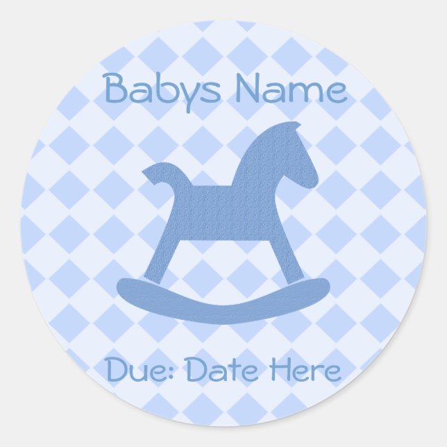 Baby Boy Collection Classic Round Sticker (Front)