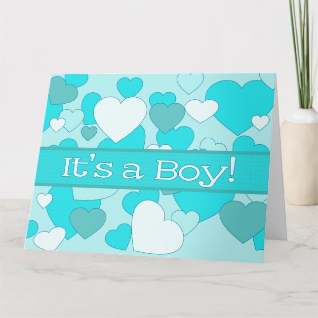 Baby Boy congratulations Card (Front)