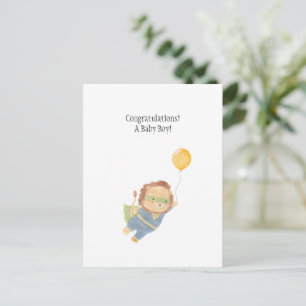 Baby Boy Congratulations New Baby Card