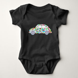 Baby Boy Cool Hippie Car bodysuit