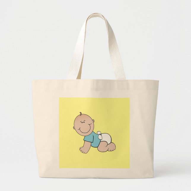 Baby boy crawling tote bag (Front)