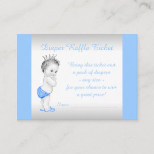 Baby Boy Diaper Raffle Ticket Enclosure Card