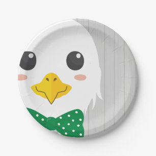 Baby Boy Eagle Green Baby Shower Paper Plates