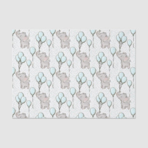 Baby Boy Elephants Tissue Paper