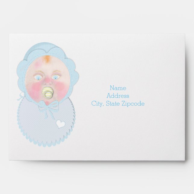 Baby boy envelope by BabyLaia. (Front)