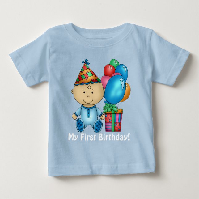 baby boy First Birthday t-shirt (Front)