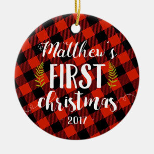 Baby Boy First Christmas Ornament