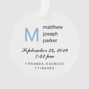 Baby Boy First Christmas with Photo Ornament