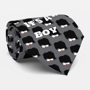 Baby Boy Gender Reveal Ultra Cute Anime Boy Tie
