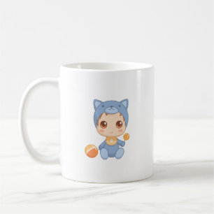 Baby Boy Girl Cat Jumpsuit Coffee Mug