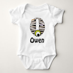 Baby Boy HALLOWEEN Mummy Bodysuit Monogram O