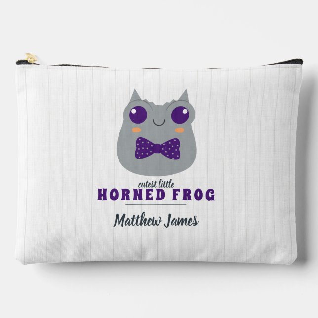 Baby Boy Horned Frog Purple Accessory Pouch (Front)