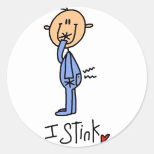 Baby Boy I Stink Tshirts and Gifts Classic Round Sticker