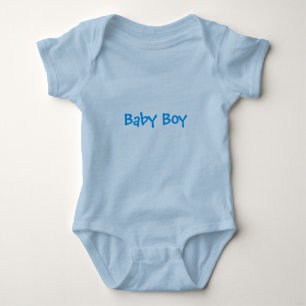 Baby Boy in Blue Bodysuit