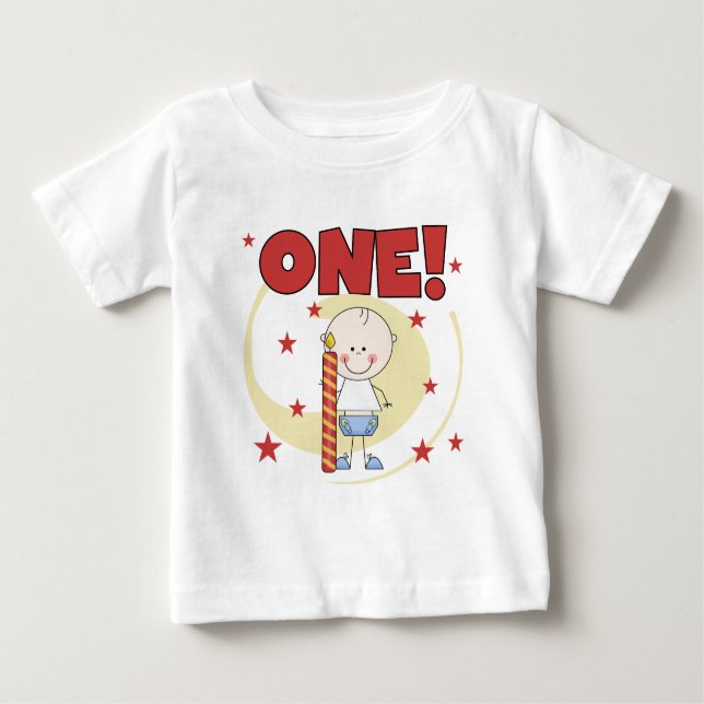 Baby Boy is One 1st Birthday Tshirts and Gifts (Front)