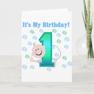 Baby Boy It's My 1st Birthday Card