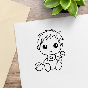 Baby Boy Jumpsuit Colour Me Rubber Stamp