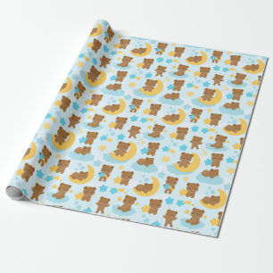 Baby Boy Little Bear Nursery Wrapping Paper