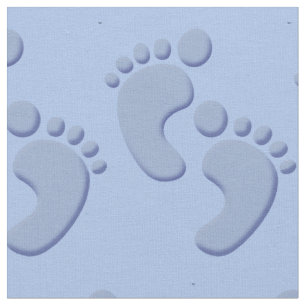 Baby Boy Little Feet Footprint Fabric