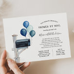 Baby Boy Long Distance Shower by Mail Invitation<br><div class="desc">A baby shower by mail invitation is perfect for those that live a long distance from loved ones, but still want to shower the parents to be with love and gifts to prepare for the arrival of their baby. This long distance shower by mail invitation features a hand painted mailbox...</div>