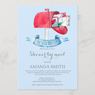 Baby Boy Long Distance Shower by Mail Invitation