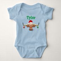 Baby Boy Longhorn Steer Baby Bodysuit